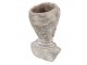 Šedý cementový květináč hlava ženy - 17*16*27 cm Clayre & Eef