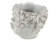 Šedý květináč v designu hlavy s květinovým věncem Tete - 12*9*10 cm Clayre & Eef
