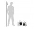 Set 2ks černý antik kovový květináč Oma - Ø 17*23 / Ø 12*17 cm Clayre & Eef