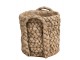 Hnědý cementový květináč s pleteným vzorem z listů Leavia - 20*22*21cm J-Line by Jolipa