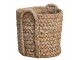 Hnědý cementový květináč s pleteným vzorem z listů Leavia - 37*38*38cm J-Line by Jolipa