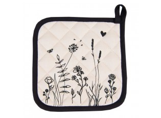Béžová chňapka - podložka s květinami Flora And Fauna - 20*20 cm