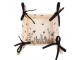 Béžový košík na pečivo s květinami Flora And Fauna - 35*35*8 cm Clayre & Eef