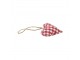 Závěsné dekorativní kárované srdce Tartan M - 10*3*8cm Mars & More 