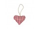 Závěsné dekorativní kárované srdce Tartan M - 10*3*8cm Mars & More 