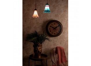 Závěsná lampa Tiffany FlowerArc pink - 18*15*115 cm E14/max 1*25W