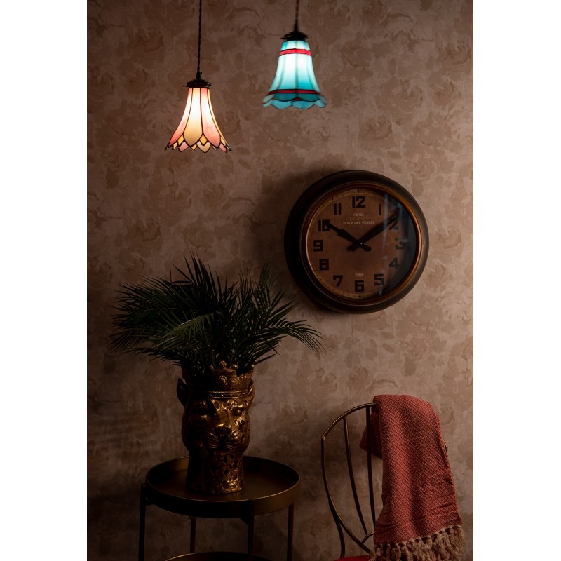 Závěsná lampa Tiffany FlowerArc pink - 18*15*115 cm E14/max 1*25W Clayre & Eef Závěsná lampa Tiffany FlowerArc pink - 18*15*115 cm E14/max 1*25W Clayre & Eef