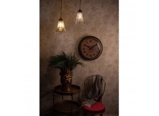 Závěsná Tiffany lampa žluté detaily YelloRhom - Ø 15*115 cm E14/max 1*25W