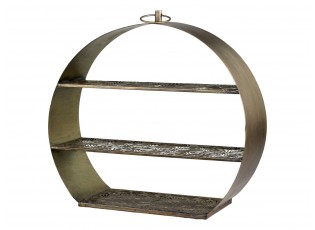 Mosazná antik kulatá polička Arles - Ø 46*13cm