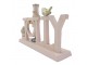 Růžová vánoční dekorace s Louskáčkem a ptáčky Jolly - 18*4*11 cm Clayre & Eef