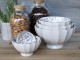 Set 5ks mocca porcelánová miska s ornamenty uvnitř Arés - Ø15*9 cm Chic Antique