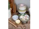Set 5ks bílá porcelánová miska s černými detaily uvnitř Arés - Ø15*9 cm Chic Antique