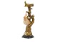 Zlatý antik svícen s papouškem Parrot antique - 9*8*28 cm Light & Living