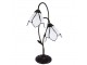 Bílá stolní lampa Tiffany Folwia White - 35*18*61 cm E14/max 2*25W Clayre & Eef