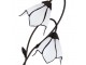Bílá stolní lampa Tiffany Folwia White - 35*18*61 cm E14/max 2*25W Clayre & Eef