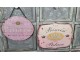 Růžová závěsná kovová cedule s řetízkem Princess - 25*20 cm Ostatn&iacute;