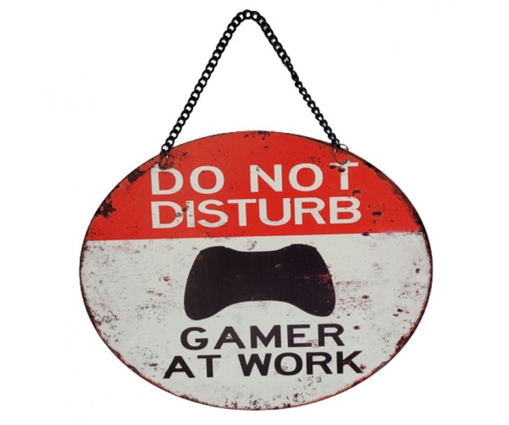 Závěsná kovová cedule Do Not Disturb - 25*20 cm Ostatn&iacute;
