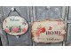 Nástěnná kovová cedule s růžemi Welcome Home - 33*25 cm Ostatn&iacute;