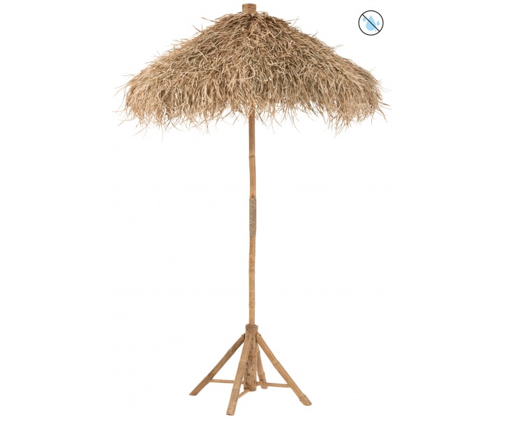 Bambusový slunečník se střechou z banánových listů - ∅ 150*260 cm J-Line by Jolipa