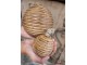 Dřevěná rýhovaná závěsná koule - Ø 12*12 cm Clayre & Eef