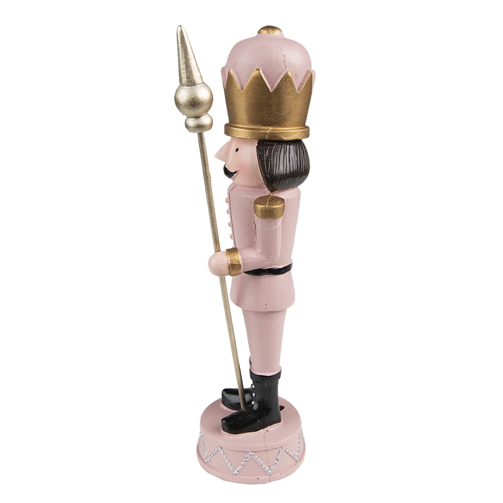 Růžová vánoční dekorace soška Louskáček - 5*5*17 cm Clayre & Eef Růžová vánoční dekorace soška Louskáček - 5*5*17 cm Clayre & Eef