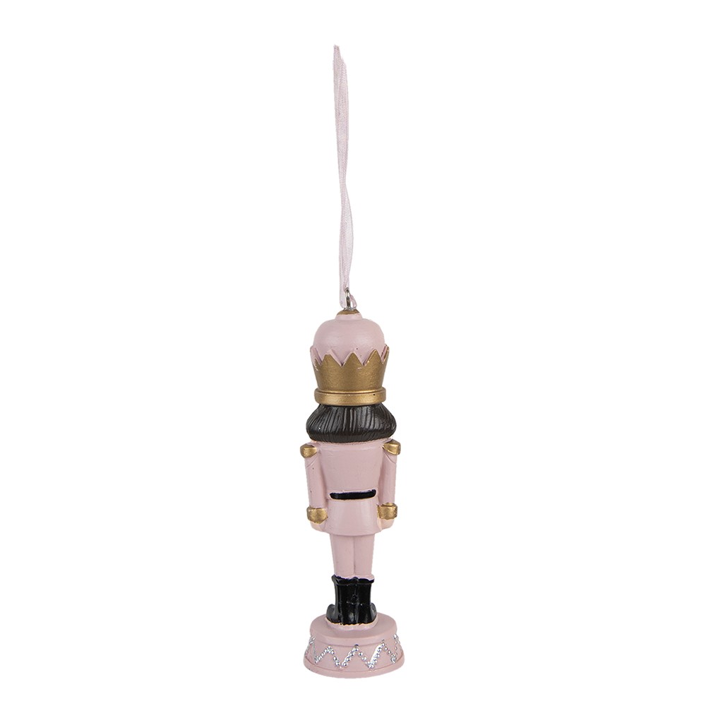 Růžová antik vánoční závěsná dekorace soška Louskáček - 3*3*12 cm Clayre & Eef Růžová antik vánoční závěsná dekorace soška Louskáček - 3*3*12 cm Clayre & Eef