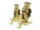 Háček na vánoční punčochu Louskáček v béžovém - 7*6*12 cm Clayre & Eef