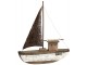 Dřevěná dekorace přírodní loďka Boat L - 39*9*46 cm J-Line by Jolipa