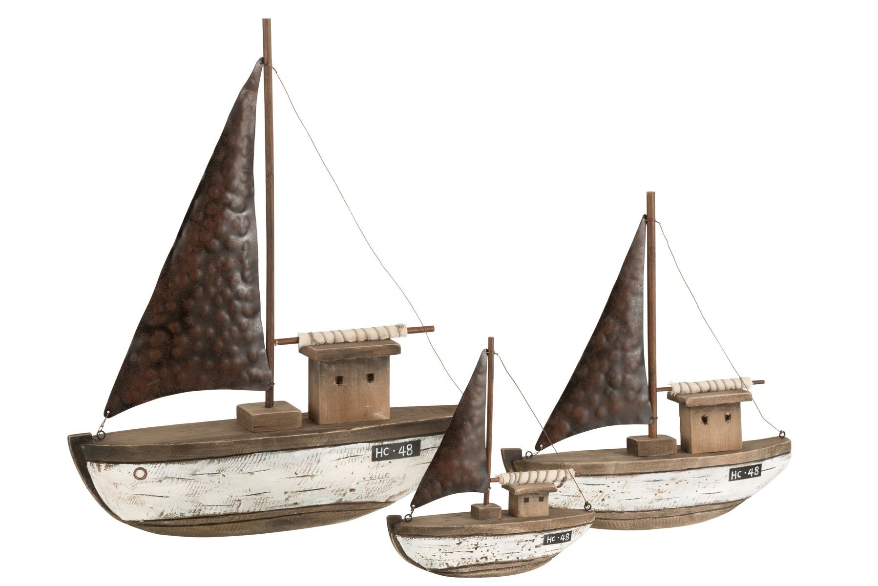 Dřevěná dekorace přírodní loďka Boat S - 20*6*21 cm J-Line by Jolipa Dřevěná dekorace přírodní loďka Boat S - 20*6*21 cm J-Line by Jolipa