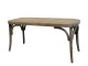 Hnědá antik francouzská dřevěná lavice s proutěným výpletem Channie - 100*42*46cm Chic Antique