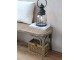 Hnědá antik francouzská dřevěná lavice s proutěným výpletem Channie - 100*42*46cm Chic Antique