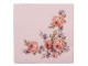 Růžové papírové ubrousky s růžemi Dotty Rose I - 33*33 cm (20ks) Clayre & Eef