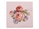 Růžové papírové ubrousky s růžemi Dotty Rose II - 33*33 cm (20ks) Clayre & Eef