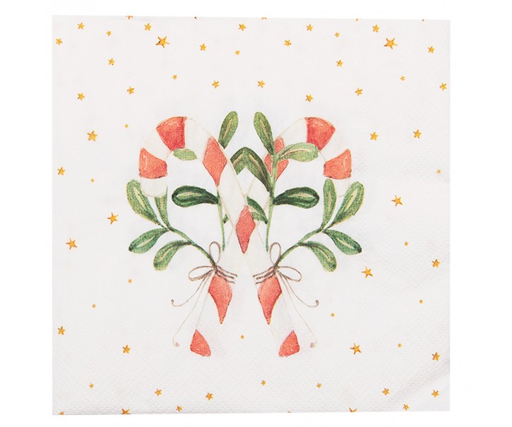 Papírové kapesníky s lízátky Happy Little Christmas - 33*33 cm (20ks) Clayre & Eef