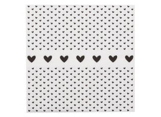 Papírové ubrousky se srdíčky Love Birds - 33*33 cm (20ks)