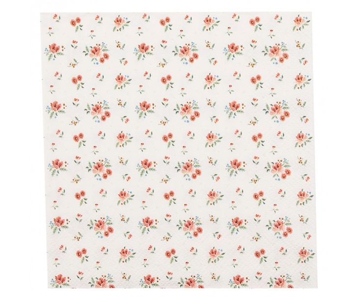 Papírové ubrousky Little Rose Collection - 33*33 cm (20ks) Clayre & Eef