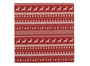 Červené papírové ubrousky Nordic Christmas - 33*33 cm (20ks)