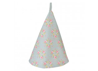 Zelená bavlněná kulatá utěrka s květy Cheerful Birdie - Ø 80 cm
