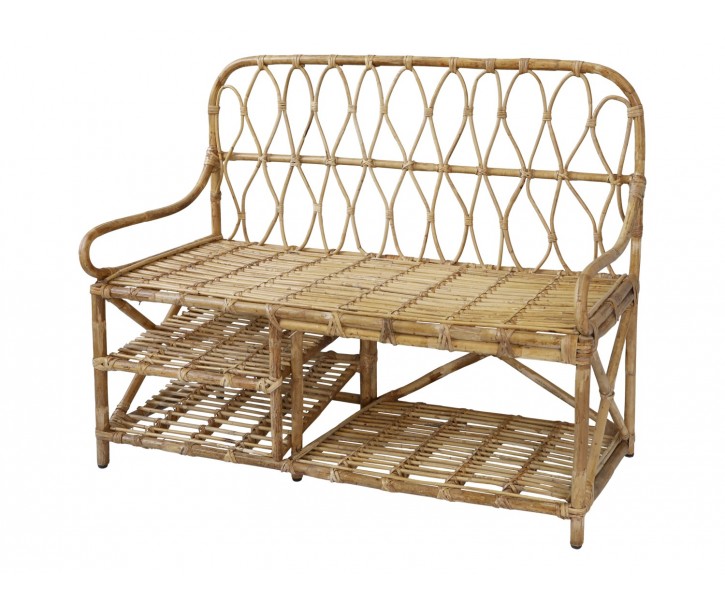 Přírodní ratanová lavice Bannia - 116*51*93 cm Chic Antique
