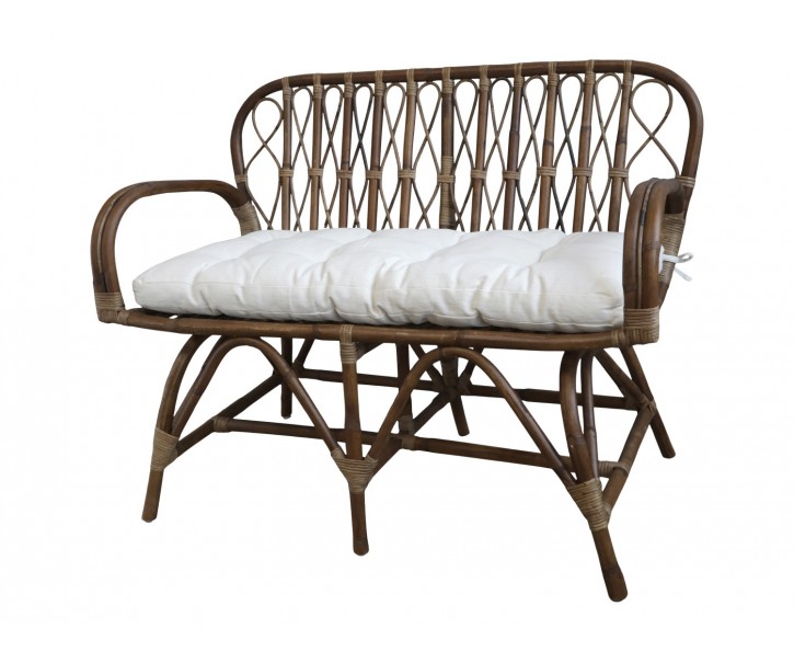 Hnědá antik ratanová pohovka Anor Wicker - 107*60*85cm Chic Antique