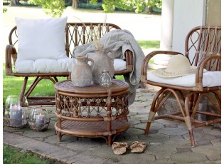 Hnědá ratanová pohovka Anor Wicker - 107*60*85cm