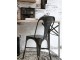 Černá antik kovová židle Factory Chair - 37*36*86cm Chic Antique