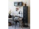 Černá antik kovová židle Factory Chair - 37*36*86cm Chic Antique