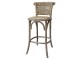 Přírodní ratanová barová židle s výpletem Old French chair - 43*51*103 cm Chic Antique