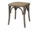 Přírodní ratanová stolička Old French stool - 42*42*46 cm Chic Antique