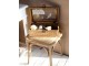 Přírodní ratanová stolička Old French stool - 42*42*46 cm Chic Antique