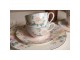 Porcelánový šálek s podšálkem s květinami Flowers - Ø 10*6 / Ø 15*2 cm / 250 ml Clayre & Eef