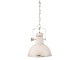 BBéžové antik kovové závěsné světlo Factory Lamp - Ø32*40 cm Chic Antique