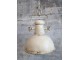 BBéžové antik kovové závěsné světlo Factory Lamp - Ø32*40 cm Chic Antique