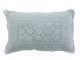 Pomněnkový bavlněný polštář s krajkou Lace blue - 50*10*30cm J-Line by Jolipa